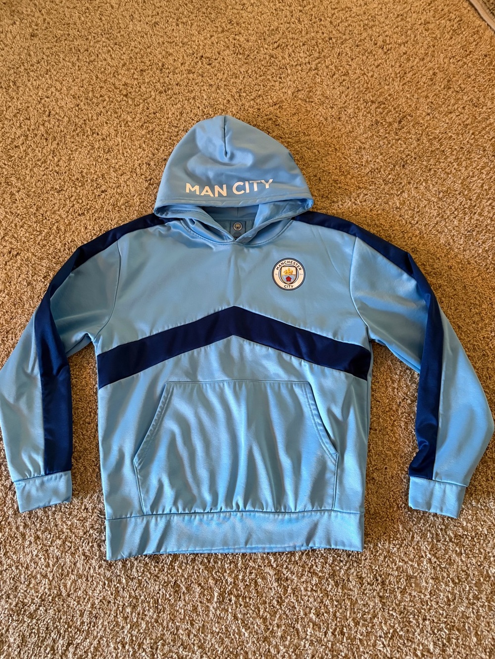 Kids XL Manchester City Light Blue Hoodie